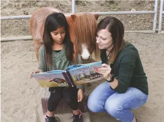  ??  ?? At Rise Canyon Ranch, horses are non-judgmental reading partners.