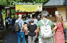  ?? Foto: Silvio Wyszengrad ?? Jede Menge los war an Pfingsten im Augsburger Zoo.