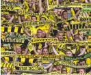  ??  ?? Passionate... Dortmund fans