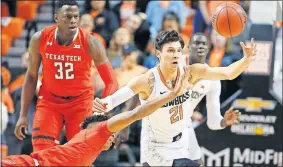  ?? [BRYAN TERRY/THE OKLAHOMAN] ?? Oklahoma State's Lindy Waters III (21) was one of only two Native American players in the Big 12 last season, but with the Cowboys' additions of Gabe Simpson and J.K. Hadlock, Waters has two teammates who are Native American, as well.