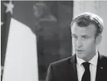  ??  ?? Le président Emmanuel Macron, le 15 octobre 2018 à l’elysée, à Paris