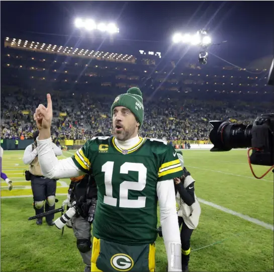  ?? MIKE ROEMER, AP ?? Aaron Rodgers is still undecided on his future.