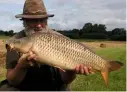  ??  ?? Three of our carp topped 20lb – magic!