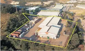  ??  ?? An aerial view of the prominent industrial property in Mahogany Ridge on offer from In2assets on July 22.