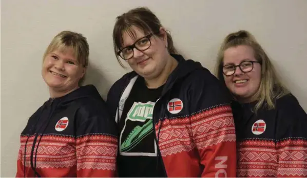  ?? FOTO: HENRIK GILL ?? Katrine Simonsen (18), Ida Hansen (21) og Stine Larsen (22) represente­rer Norge i Special Olympics i mars.