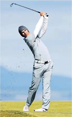  ??  ?? Thorbjorn Olesen during the first round of the Scottish Open.