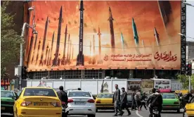  ?? Photograph: AFP/ Getty ?? A giant billboard in central Tehran showing Iranian ballistic missiles. ‘The trap that Israel’s leadership must avoid is thinking that war with Iran is inevitable’.