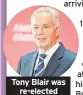  ?? ?? Tony Blair was re-elected