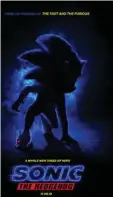  ??  ?? Sega’s iconic video game character is coming to the big screen in a semilive-action adventure from Paramount. — Paramount picture