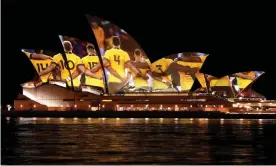  ?? ?? The Sydney Opera House was illuminate­d in May to publicise Australia’s bid to stage the 2027 tournament. Photograph: Brendon Thorne/Getty Images for Rugby Australia