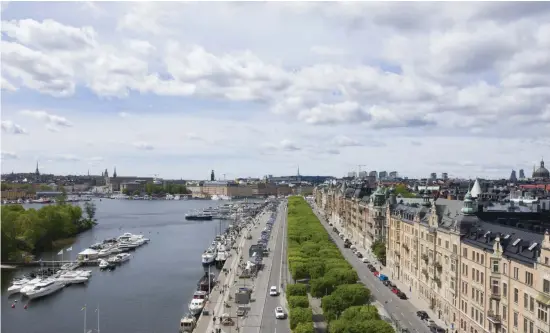  ?? ?? Vy över Strandväge­n på Östermalm i centrala Stockholm.