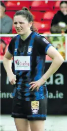  ?? ?? RETURN: Athlone Town’s Roisin Molloy at The Showground­s at the end of April for a game against Rovers in the Women’s Premier Division.