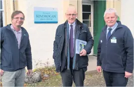  ??  ?? Plans for the future Pictured are John Swinney, MSP for Perthshire North (centre), at the Kindrogan Field Centre with Daniel Moncrieff, centre manager, and Robert Lucas, chief executive of the Field Studies Council, in 2016