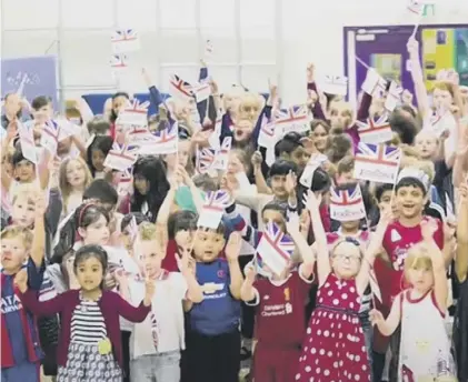  ??  ?? The One Britain One Nation campaign has produced a patriotic anthem for children to sing