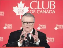  ?? FRANK GUNN THE CANADIAN PRESS ?? Public Safety Minister Ralph Goodale said probes into bomb threats are time-consuming for police on the front lines.