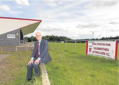  ??  ?? Glenrothes councillor Ross Vettraino at the new Overstento­n Park pavilion.
