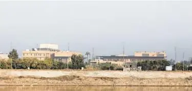  ??  ?? The U.S. Embassy in Baghdad (pictured) said after Sunday’s assault that its C-RAM defense system was activated to deflect the assault, although there was some minor damage to the embassy compound.