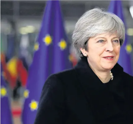 ??  ?? &gt; Theresa May at this week’s European Union leaders summit in Brussels