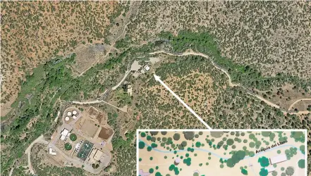  ?? GOOGLE MAPS ?? ABOVE: A satellite image shows the Randall Davey Audubon Center & Sanctuary and its surroundin­gs.