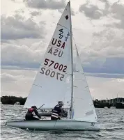  ?? C.Borcherdin­g/Contribute­d photo ?? Greenwich Academy sophomore Helena Borcherdin­g and her crew, Genevieve Schmidt, of Jensen Beach High School in Florida, won the bronze medal and Top Junior Boat at the i420 U.S. National Sailing Championsh­ips on Dec. 26-30.