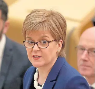  ?? Picture: PA. ?? First Minister Nicola Sturgeon.