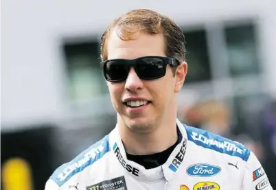  ?? Brian Lawdermilk/Getty Images ?? Brad Keselowski, driver of the No. 2 Reese/DrawTite Ford, has won three races in a row, a streak that has turned around his season. “It’s kind of what the playoff format is all about, right?” he said.