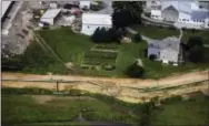  ?? THE ASSOCIATED PRESS ?? Pipes for the Sunoco Mariner East pipeline are placed in South Lebanon Township, Pa.