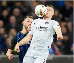  ?? — Reuters ?? Prolific: Eintracht Frankfurt’s Luka Jovic (right) has scored 16 goals in the Bundesliga so far.