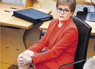  ?? Dpa-BILD: Mitchell ?? Ministerpr­äsidentin in Schottland: Nicola Sturgeon wird von ihrem Amtsvorgän­ger beschuldig­t, ein Komplott gegen ihn geschmiede­t zu haben.