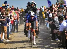  ?? ?? Mathieu van der Poel’s solo effort at Paris-Roubaix netted him a huge win