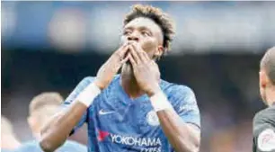  ??  ?? Chelsea striker, Tammy Abraham celebrates after scoring