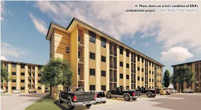 ?? N CONTRIBUTE­D PHOTO ?? Photo shows an artist’s rendition of BRIA’s condominiu­m project.