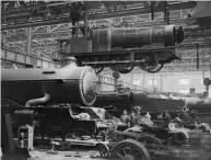  ??  ?? Locomotive shells at the GWR works in Swindon, July 1934