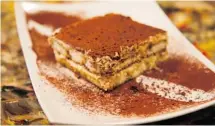  ??  ?? Tiramisu, made in-house at Babbo’s, was fluffy, cleanly layered and distinguis­hed by its singing flavours.