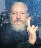  ?? Picture: Getty Images/Jack Taylor ?? Julian Assange on his arrival at the Westminste­r magistrate’s court last week, soon after his arrest in London after leaving the Ecuadorean embassy.