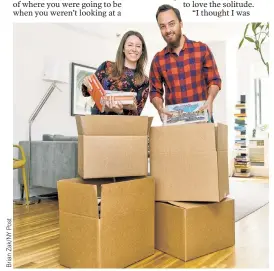  ??  ?? Alexis Cohen and Brian Helfman, who were initially looking to upgrade from their Chelsea one-bedroom to a bigger pad, are now packing up. Their first stop is upstate NY, and then it’s off to Colorado for ski season.