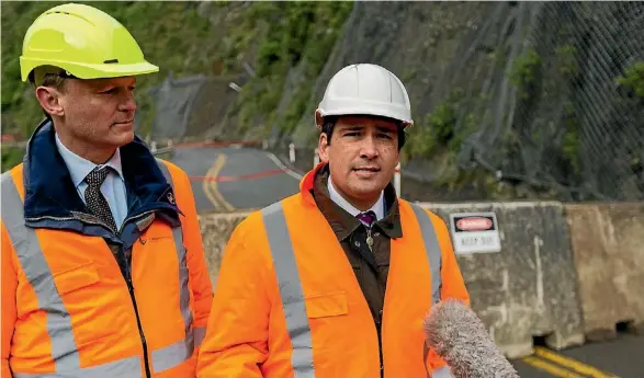  ?? PHOTO: DAVID UNWIN/STUFF ?? Transport Minister Simon Bridges, pictured at the Manawatu Gorge, accepts the road’s closure needs a solution sorted quickly.