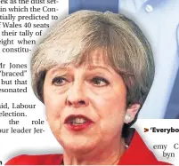  ??  ?? > ‘Turning point’: Theresa May’s speech in Wrexham