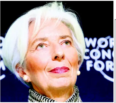  ?? AP ?? Internatio­nal Monetary Fund Managing Director Christine Lagarde.