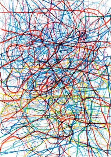  ??  ?? Sans titre. 2012. Crayons couleur sur papier. 29,5 x 21 cm. (Ph. galerie Jean Fournier). Colored pencil on paper