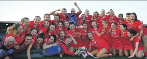  ?? (Pic: INPHO/ Tommy Grealy) ?? The Cork panel, Tesco All-Ireland Camogie Minor A Championsh­ip winners, having defeated Galway on Saturday 2-11 to 2-7. The Cork panel, captained by Sarsfields’ Orlaith Mullins, also included Leah Hallihan and Ciara Morrison, Castlelyon­s; Thea Coleman, St Fanahans; Amy O’Sullivan and Eimear Duignan, Mallow; and Tara Elliott, Sarsfields.