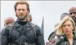  ??  ?? Actors Chris Evans and Scarlett Johansson play the roles of Steve Rogers aka Captain America and Natasha Romanoff aka Black Widow, respective­ly, in the Avengers film franchise