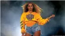  ??  ?? Singer Beyonce Knowles performing the Coachella Valley festival in 2018 at