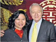  ?? ?? The Chinese spy meeting Xi Jinping, the country’s leader, right and with Ken Livingston­e, the former Labour MP and London mayor, left