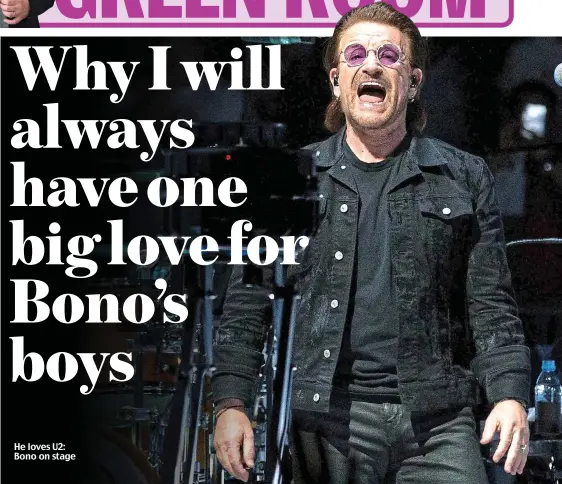  ??  ?? He loves U2: Bono on stage