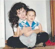  ?? BOUDREAU FAMILY ?? Calgary’s Chris Boudreau is shown with her son, Damian Clairmont, when he was a child. Clairmont was 22 when he was killed in fighting in the Syrian city of Aleppo last year.