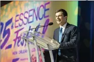  ?? PHOTO BY AMY HARRIS/INVISION/AP ?? Democratic presidenti­al candidate and South Bend, Ind. Mayor Pete Buttigieg speaks at the 2019 Essence Festival at the Ernest N. Morial Convention Center on July 7, in New Orleans.