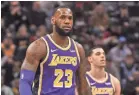  ?? JUSTIN FORD/USA TODAY SPORTS ?? The Lakers and LeBron James held the West’s fifth seed going into Monday.