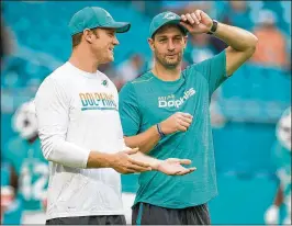  ?? ALLEN EYESTONE / THE PALM BEACH POST ?? The Dolphins selected QB Ryan Tannehill (left) eighth overall in 2012, and Jay Cutler was selected 11th overall by the Broncos in 2006.
