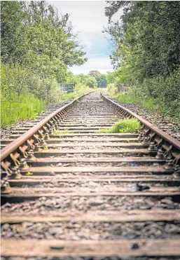  ??  ?? The public have been reminded that it is “dangerous, irresponsi­ble and illegal” to walk on the track, which runs from Brechin to Dun, near Montrose.